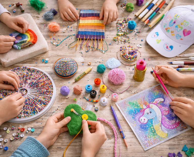 Kinder malen und Basteln in Kreativkurs Bastelkurs in Kaarst